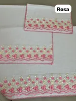  KIT LUXO 3 PÇS FRALDA QUADRIC.PREMIUM C/Picueta -ROSA - Foto 2