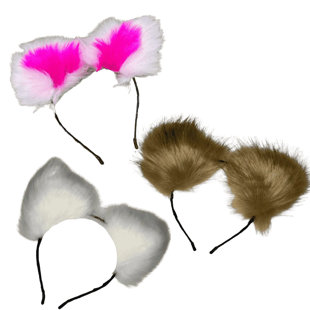 Tiara com Orelha de Pelúcia