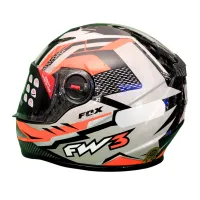 Capacete FW3 GTX fox Preto Vermelho Grafite c/ Viseira interna - Foto 5