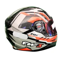 Capacete FW3 GTX fox Preto Vermelho Grafite c/ Viseira interna - Foto 6
