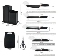 Kit Completo Jogo Utensílios de Cozinha Luxo 19 Peças Com Tábua em Silicone Espátula Faca Tesoura - Foto 6