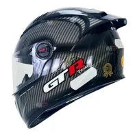 CAPACETE FW3 GTR Racing Carbon fiber grafite c/ Viseira interna - Foto 2