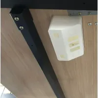 Estação de Trabalho Mesa Plataforma 1200 Para 1 Lugar Pé Metal Trave com Caixa Para Tomadas Concept - Foto 3