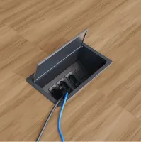 Estação de Trabalho Mesa Plataforma 1200 Para 1 Lugar Pé Metal Trave com Caixa Para Tomadas Concept - Foto 4