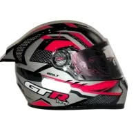 CAPACETE FW3 GTR Racing Bolt Grafite / Vermelho c/ Viseira interna - Foto 3
