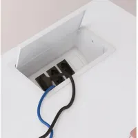 Estação de Trabalho Mesa Plataforma 1360 Para 1 Lugar Pé Metal Trave com Caixa Para Tomadas Concept - Foto 5