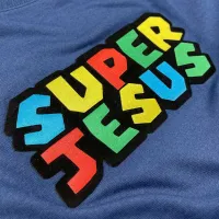 T-Shirt Infantil Azul Super Jesus - Foto 2