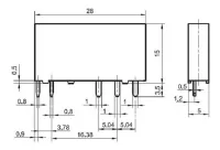 RELÉ DE INTERFACE SLIM 24VDC HF41F-24-ZS 6A 250VAC + BASE - Foto 3