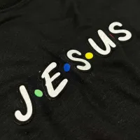 T-Shirt Infantil Preta Aplique J.E.S.U.S - Foto 2