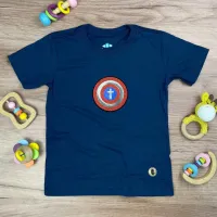T-Shirt Infantil Azul Escudo Cruz
