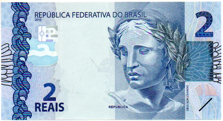 2 Reais - Data: 2023 - Fernando Haddad / Roberto Campos Neto - KE - Estado de Conservação: Flor de Estampa (Fe) Imagem