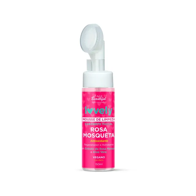 Sabonete Mousse de Limpeza Lovely Facebeauty - Rosa Mosqueta