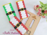 G1.781  Gabarito de Moldes  em MDF Noel Porta Chocolate