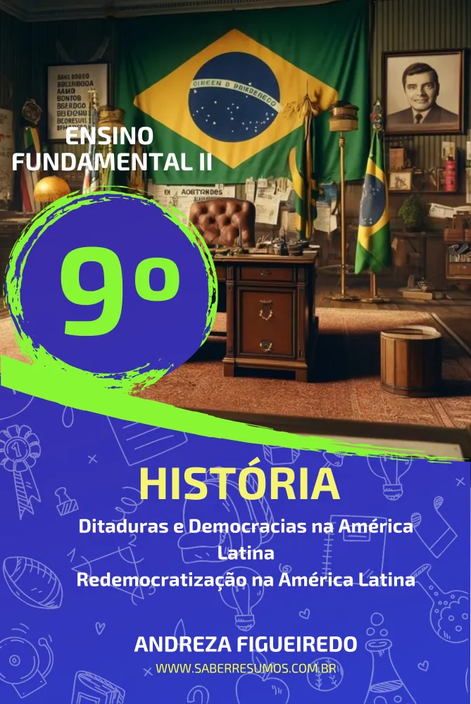 689 - História - Ditaduras e Democracias na América Latina - Redemocratização na América Latina - 9º ano - PDF com 13 páginas