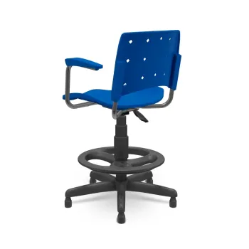 Cadeira Caixa Ergoplax+ Base Fixa com Apoia Pés  Evolution e Braços Fixos - Foto 2