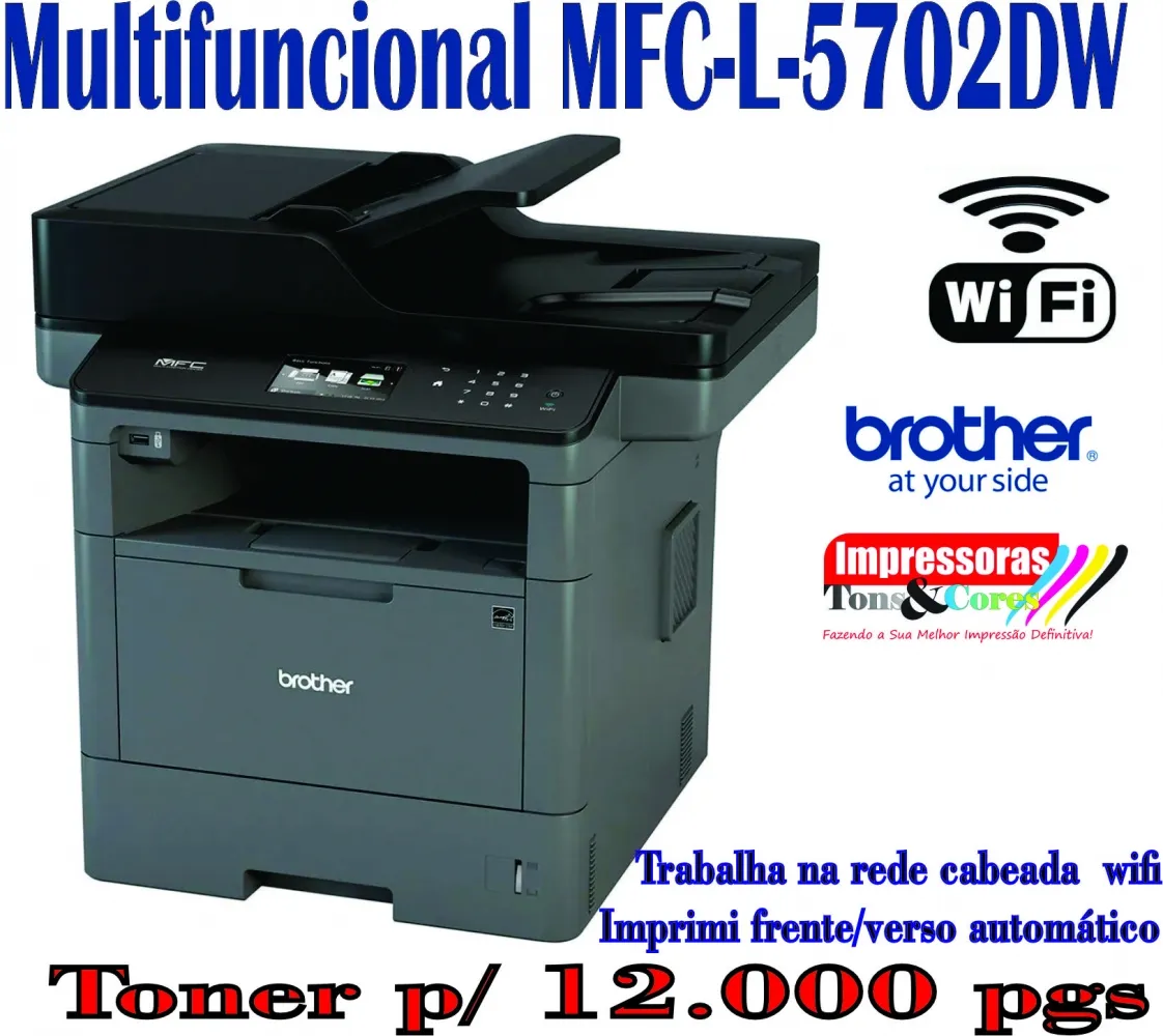 Impressora Laser Multifuncional Brother MFC-L5702DW 