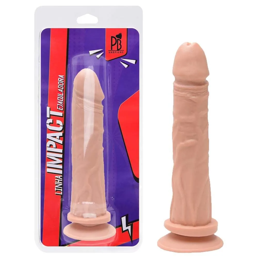 Prótese Ejaculador Silicone 19 X 3,8Cm Pau Brasil (Grátis gel Slip Hot) Imagem