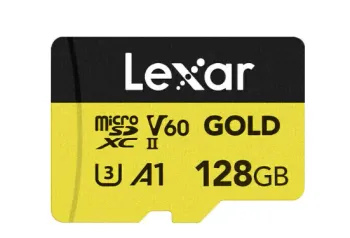 Cartão MicroSD Lexar 128GB Professional Gold UHS-II V60