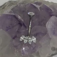 Banana Bell em Titânio com 4 Navete em Zircônia Branca TIT19 - Foto 2