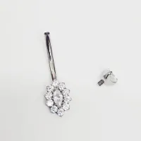 Banana Bell em Titânio com 1 Navete em Zircônia com 10 pedras em volta TIT19 - Foto 3