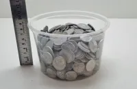 1Kg de SUCATA de Moedas Gastas Antigas Nacionais de Alumínio - Foto 3