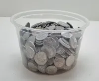 1Kg de SUCATA de Moedas Gastas Antigas Nacionais de Alumínio - Foto 5