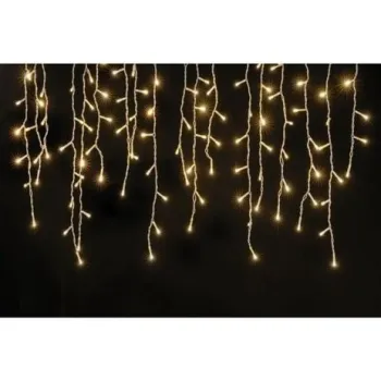 Cascata Fixa com 400 LEDs Fio Branco 10 Metros Branco Quente Natal - Foto 2