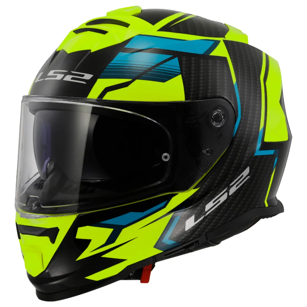 CAPACETE LS2 FF800 STORM TRACKER - Preto/Amarelo Fluor C/viseira interna