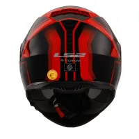 CAPACETE LS2 FF800 STORM TRACKER - Preto/Vermelho C/viseira interna - Foto 4