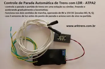 Controle de Parada Automática com LDR e Som -  ATPA2  ARK TRENS 