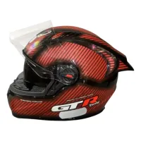 CAPACETE FW3 GTR Racing Carbon Fiber Vermelho c/ Viseira interna - Foto 2