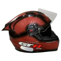 CAPACETE FW3 GTR Racing Carbon Fiber Vermelho c/ Viseira interna - Foto 4