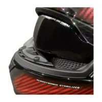 CAPACETE FW3 GTR Racing Carbon Fiber Vermelho c/ Viseira interna - Foto 5