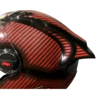 CAPACETE FW3 GTR Racing Carbon Fiber Vermelho c/ Viseira interna - Foto 6