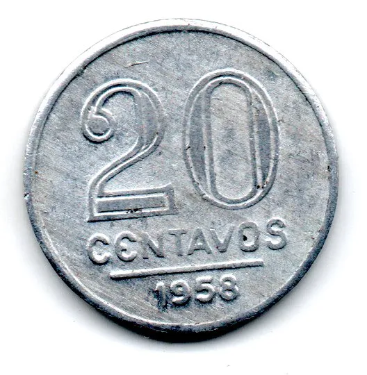 1958 - 20 Centavos - Moeda Brasil Imagem