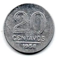 1958 - 20 Centavos - Moeda Brasil