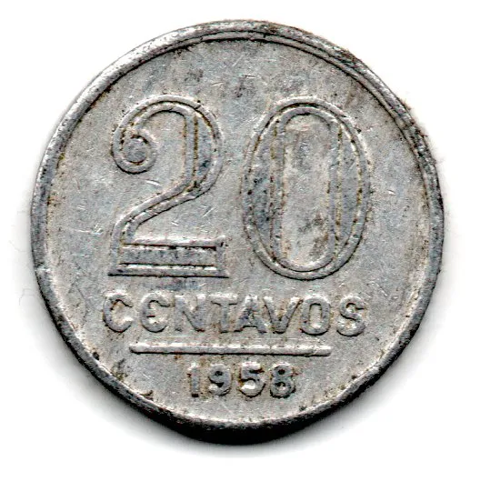 1958 - 20 Centavos - Moeda Brasil