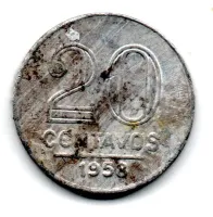 1958 - 20 Centavos - Moeda Brasil
