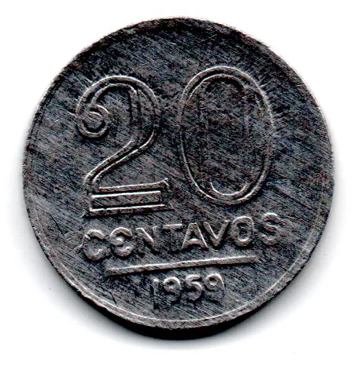 1959 - 20 Centavos - Moeda Brasil Imagem