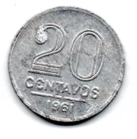 1961 - 20 Centavos - Moeda Brasil