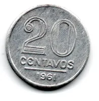 1961 - 20 Centavos - Moeda Brasil