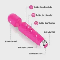Massageador em silicone 36 vibrações - Recarregável USB - Foto 8