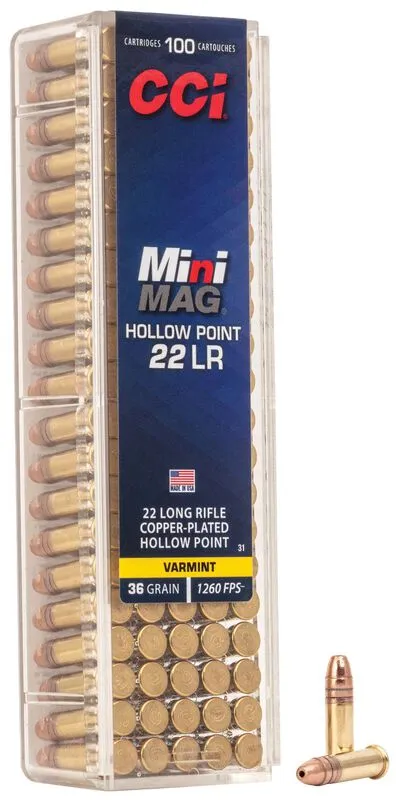 MUNICAO 22 LR CCI MINI MAG COPPER PLATED HP 36GR C100