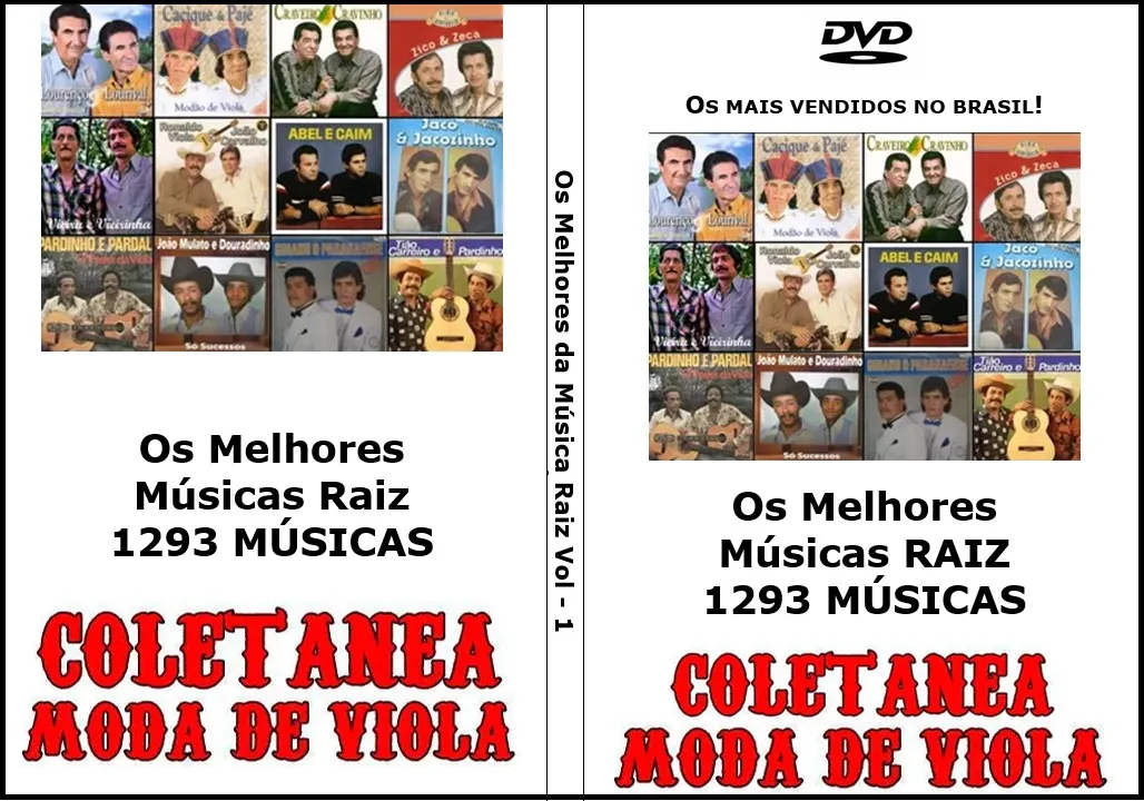 DVD Coletânea Sertaneja Raiz 1273 Músicas Imagem