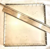 BID3030/100 c 1,5alt - kit 2 Cortador de Barrinhas Bandeja Dentada + Lâmina  p/ tapioca, chocolate, brownie, bolos, barrinhas de cereais... - Foto 2