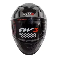 CAPACETE FW3 GTN FOX Grafite - Foto 5
