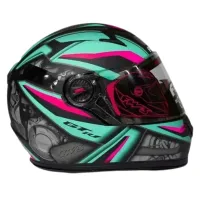 CAPACETE FW3 GTN R-1 Preto Tiffany Rosa fosco - Foto 2