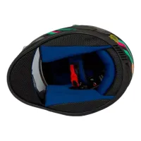 CAPACETE FW3 GTN R-1 Preto Tiffany Rosa fosco - Foto 7