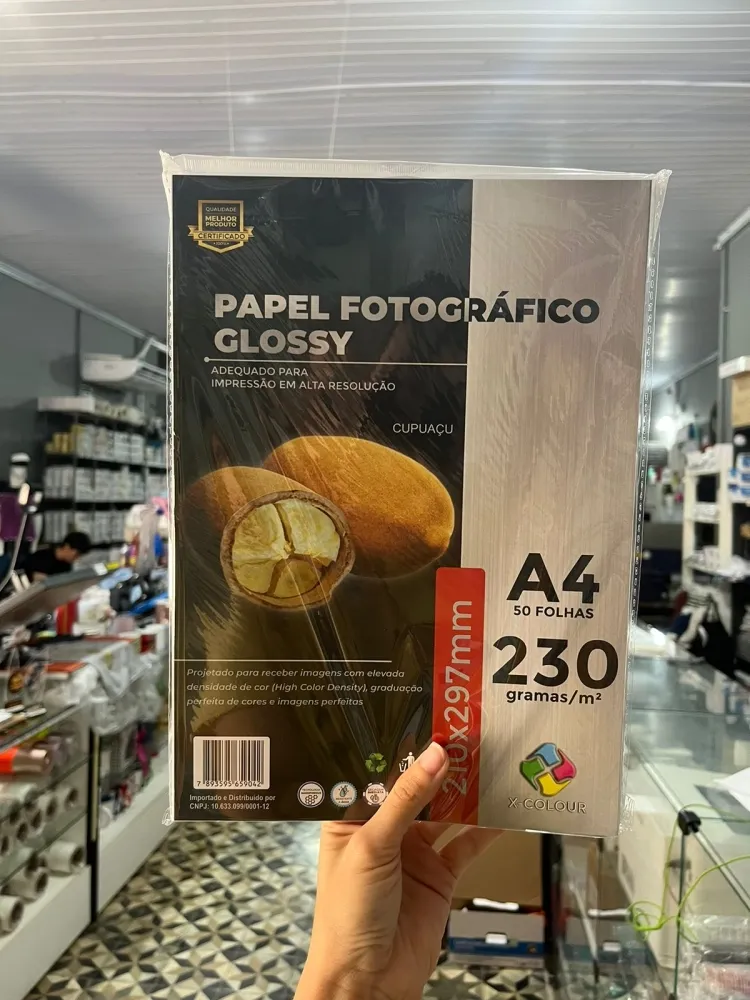 PAPEL FOTOGRAFICO GLOSSY 230G 50FOLHAS -X COLOUR Imagem