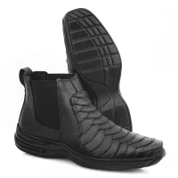 Botina Masculina Couro Legitimo